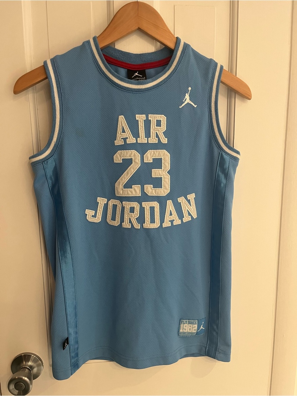 Jordan Light Blue AIR 23 Sleeveless Basketball Jersey, Size L